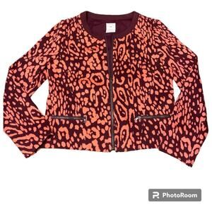 Gap short length zip front blazer - women's size 6